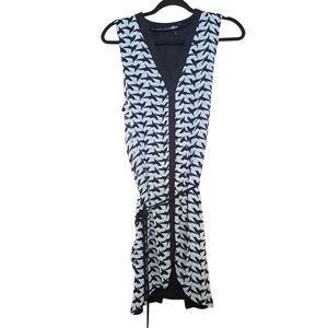 🇨🇦 MELISSA NEPTON Black and White Geometric Mini Dress Size L